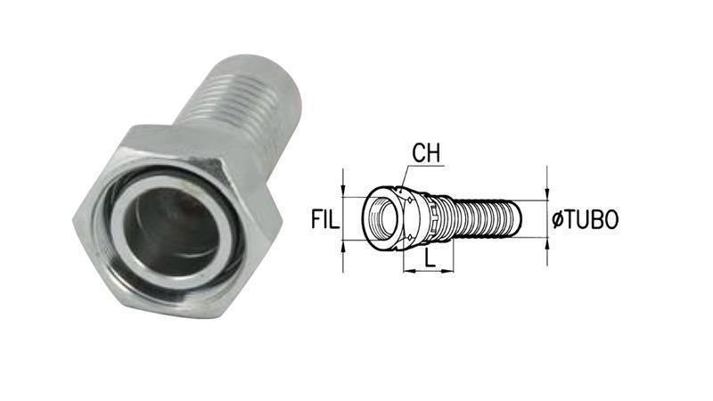 HYDRAULICKÉ PŘIPOJENÍ DKOS 10 S ŽENSKÝM DN8-M18X1,5