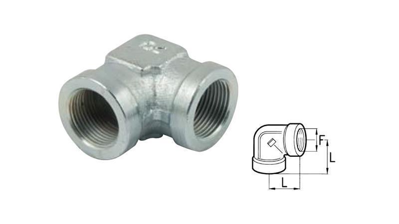 HYDRAULICKÝ OHYB 90° KRÁTKÝ ŽENSKÝ-ŽENSKÝ 3/4