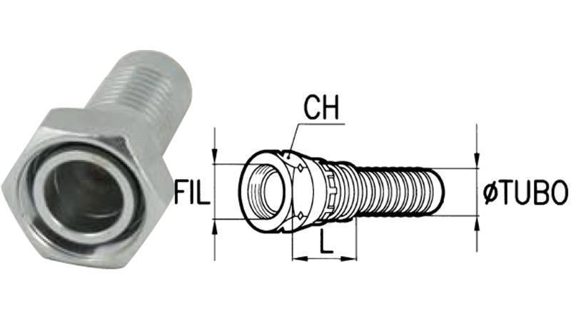 HYDRAULICKÉ PŘIPOJENÍ DKOL 42 ŽENA DN38-M52X2