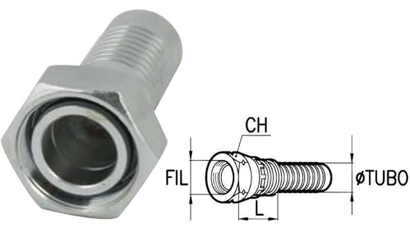 HYDRAULICKÉ PŘIPOJENÍ DKOS 10 S ŽENSKÝM DN8-M18X1,5