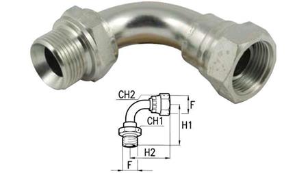 HYDRAULICKÝ LOM 90° BSP MUŽ-FEMALE 1/2