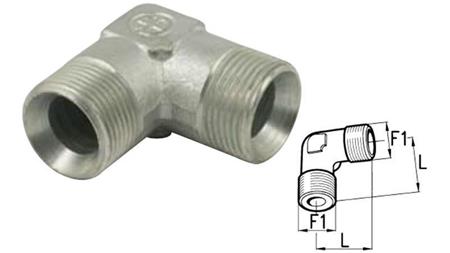 HYDRAULICKÝ OHYB 90° BSP KRÁTKÝ MUŽSKÝ-MUŽSKÝ 3/4