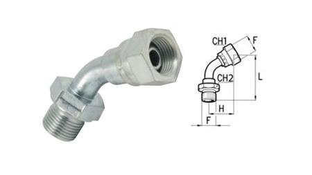 Hydraulický koleno 45° BSP samec-samice 1/4