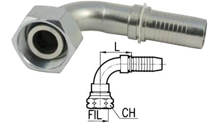 HYDRAULICKÉ PŘIPOJENÍ DKOL 10 L ŽENSKÝ ELBOW 90 DN8-M16X1,5