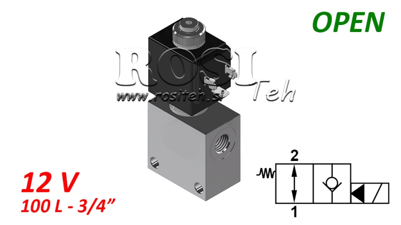 2-CESTNÝ VENTIL 3/4 (NO) 12V - 120LIT