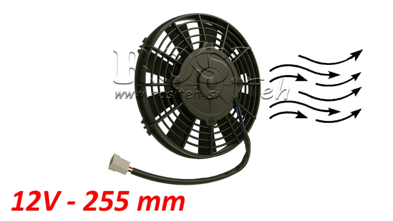 AXIÁLNÍ VENTILÁTOR 255MM TAŽNÝ 12V