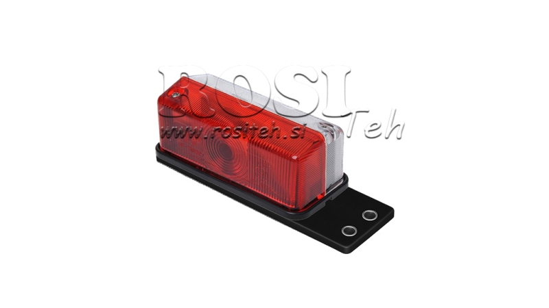 BOČNÍ SVĚTLO PRO PŘÍVĚSY ČTVERCOVÉ BÍLÉ/ČERVENÉ