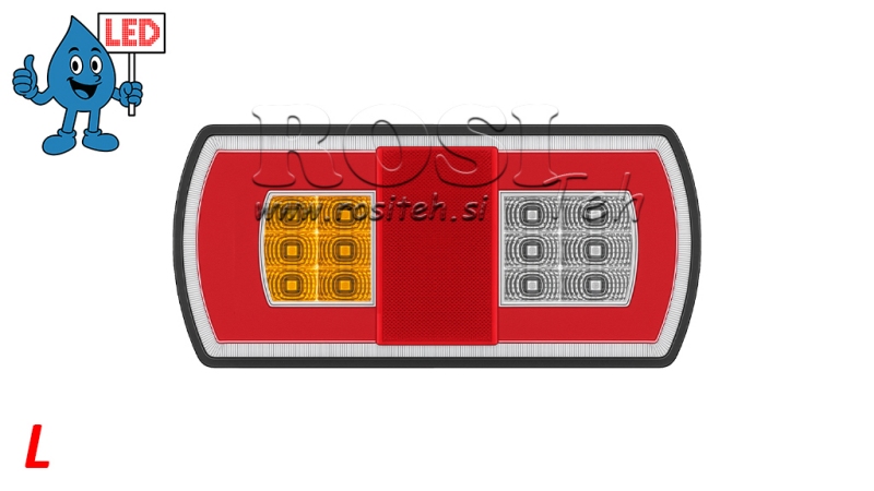 LED ZADNJA LUČ KOMBINIRANA 12/24V LEVA