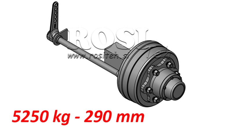 PŮL-OS S BRZDAMI 5.250 KG L.290 MM