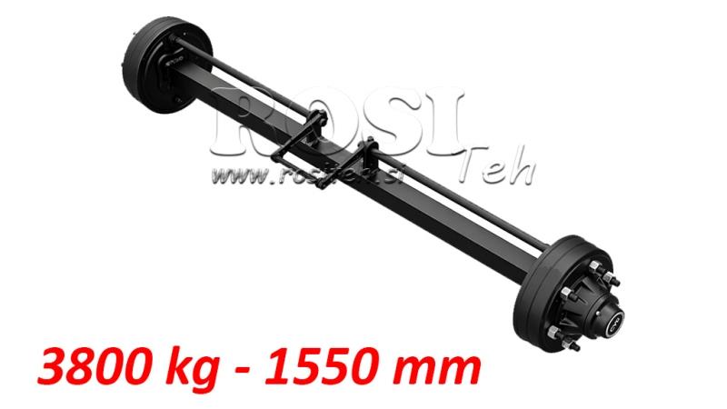 NÁPRAVA PRO PŘÍVĚS S BRZDAMI (6 ŠROUBŮ) - 3800 kg - 1550 mm