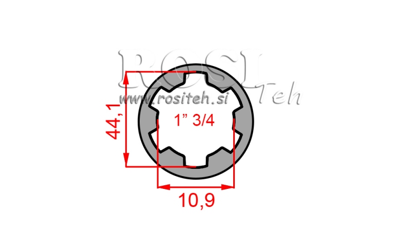 ZAPFWELLENADAPTER HÜLSE 1-3/4 (80 mm)