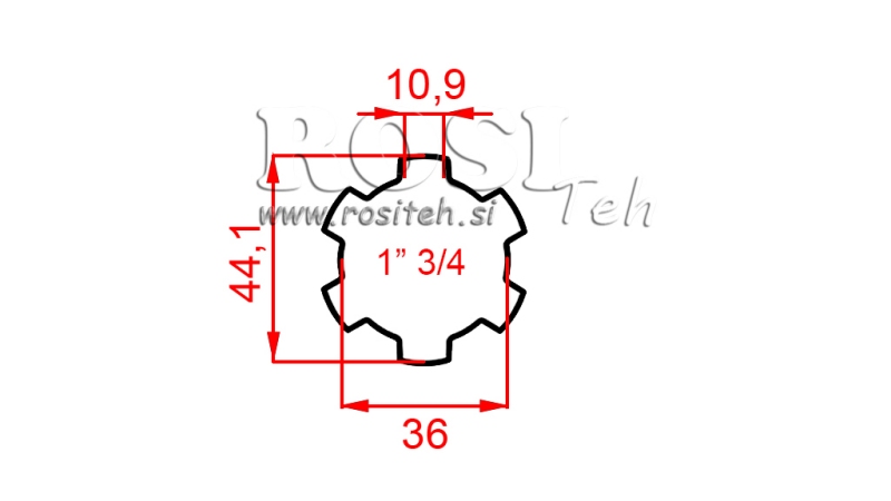 KARDANSKI NASTAVEK 1-3/4 STANDARD (120 mm)