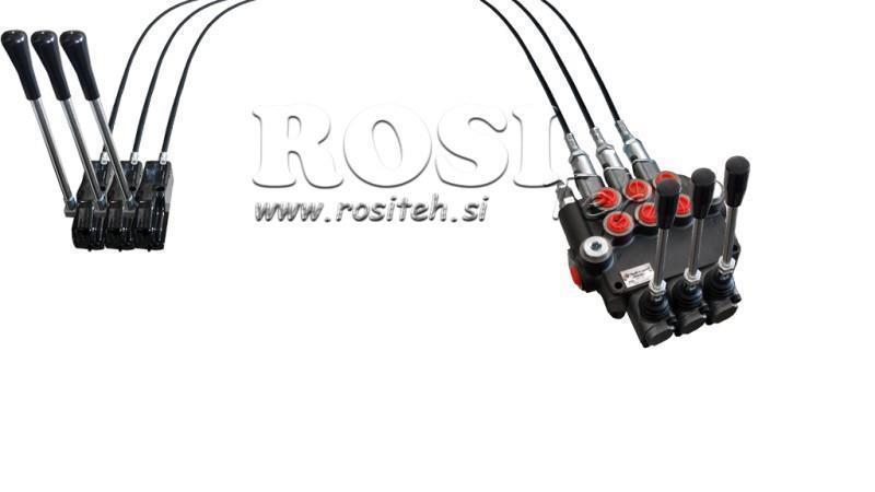 JOYSTICK DVOJNA ROČICA 1,5 met. HIDRAVLIČNI VENTIL 3xP80 lit.
