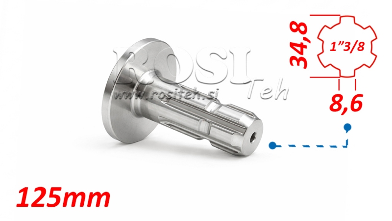 ADAPTATEUR P.T.O. AVEC FLANGE 1 3/8