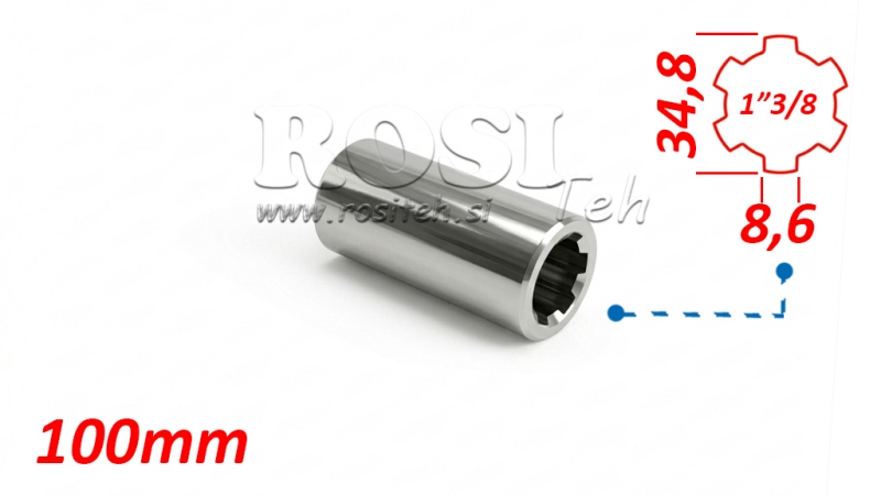ZAPFWELLENADAPTER HÜLSE 1-3/8 (100 mm)