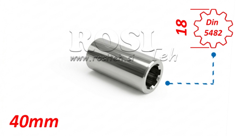 P.T.O. ADAPTER BUSH 18X15 - 10 TEETH DIN 5482