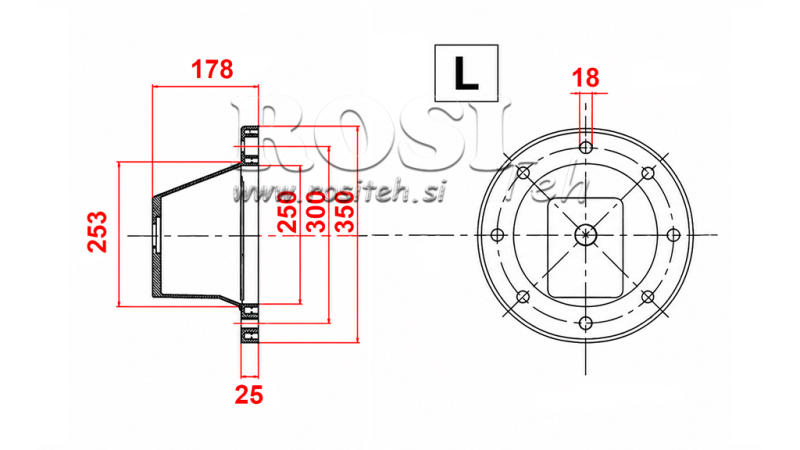 FLANGE HIDRÁULICO - BELL LS350-L3511 (EM11-22KW/GR2)