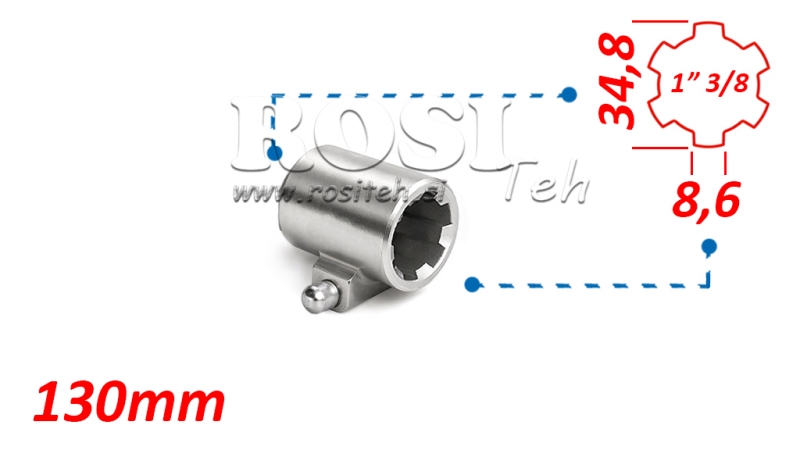 ADAPTER KARDANA ZE SWORZNIEM 1-3/8 (130 mm)