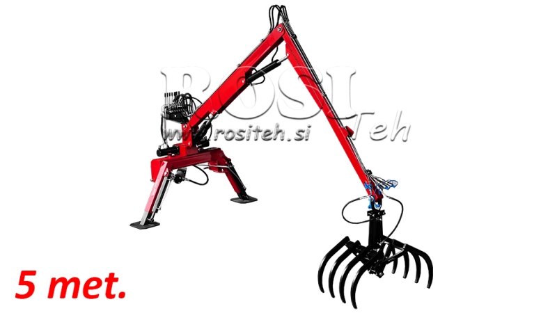 TRACTOR HYDRAULIC LOADER WITH FORKS HUT 5 MET. (+7SECTION)