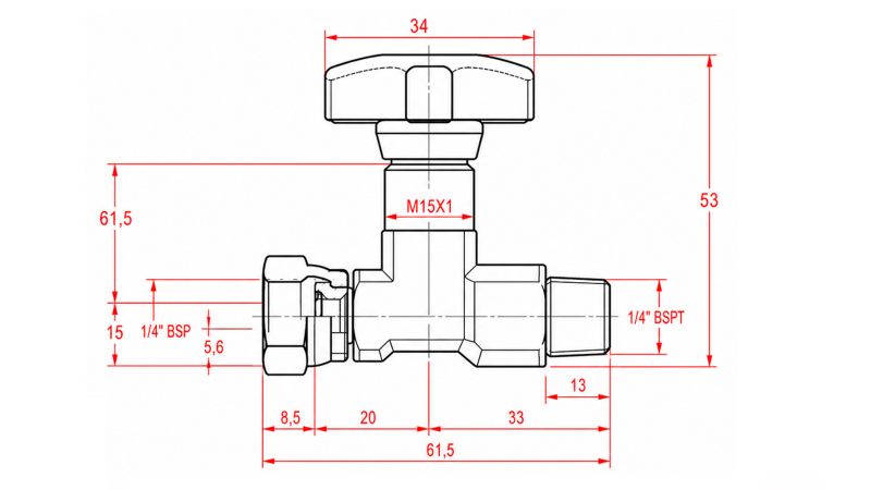 HYDRAULICKÝ VENTIL PRO MANOMETR
