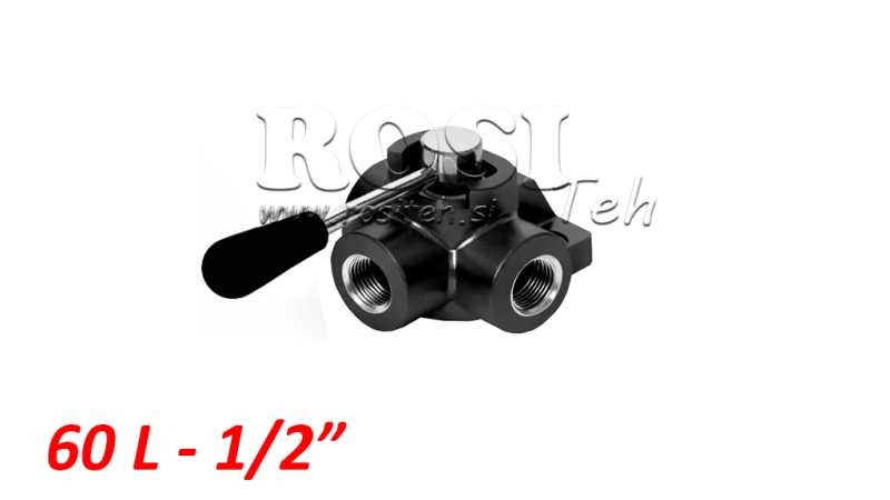 MANUÁLNÍ 3-CESTNÝ VENTIL DF 1/2 - 60LIT
