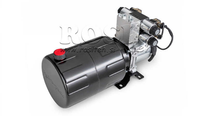 MINI HYDRAULINEN POWER-PACK 24V DC - 2.2kW = 2.1cc - 8 lit - 2x kaksoistoiminen yksikkö (metalli)
