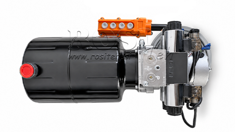 MINI HYDRAULINEN POWER-PACK 24V DC - 2.2kW = 2.1cc - 8 lit - 2x kaksoistoiminen yksikkö (metalli)