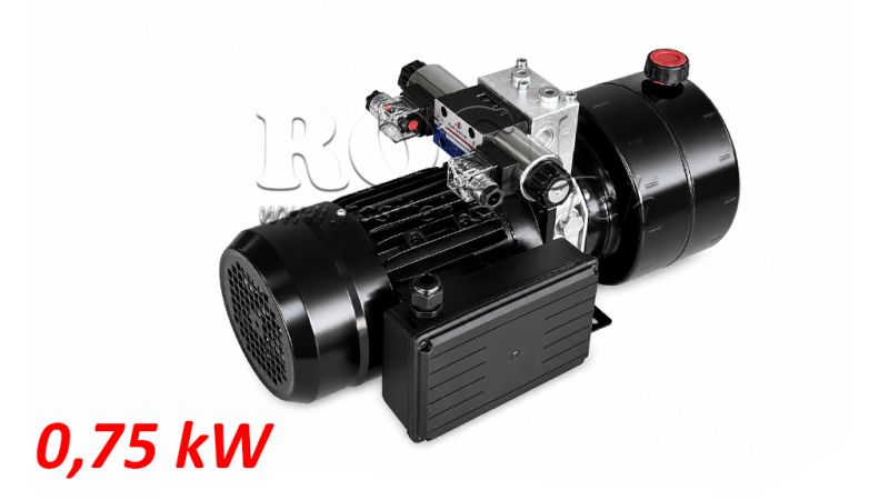 MINI HYDRAULICKÁ JEDNOTKA 230V AC (0.75 kW) - 3.7 cc - 5.2 lit/min - nádrž 4 lit