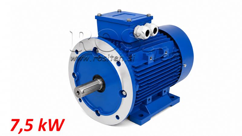 7.5KW-SÄHKÖMOOTTORI MS132M-4_1450RPM 3FAASI JALAT+FLANGE-B3B5