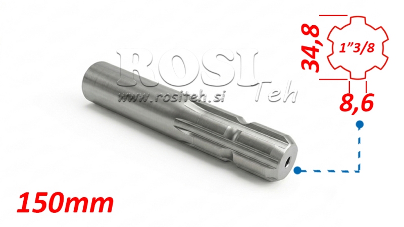 ZAPFWELLEN ANSATZ 13/8 L=150