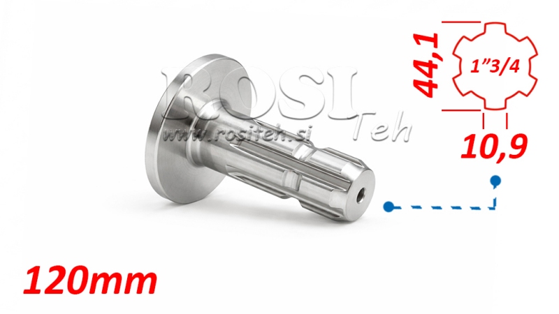 ADAPTATEUR P.T.O. AVEC FLANGE 1 3/4 L120