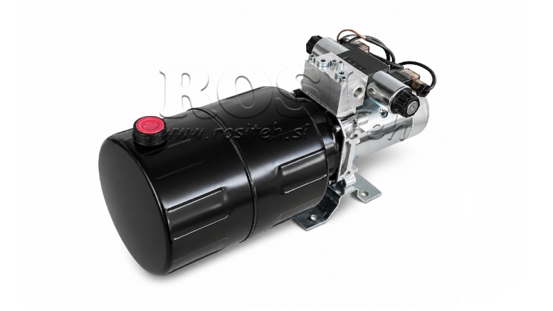 MINI HYDRAULICKÁ JEDNOTKA 12V DC - 1.6kW = 2.1cc - 8 lit - obousměrná jednotka (kovová)