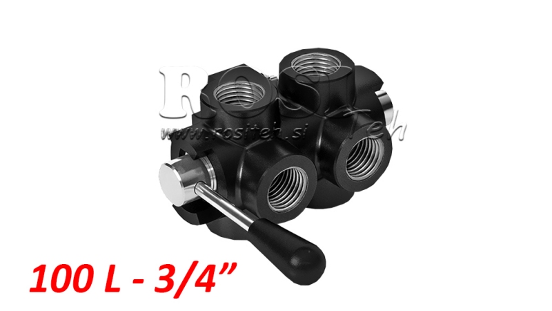 MANUÁLNÍ 6 CESTNÝ VENTIL DF 3/4 - 100LIT