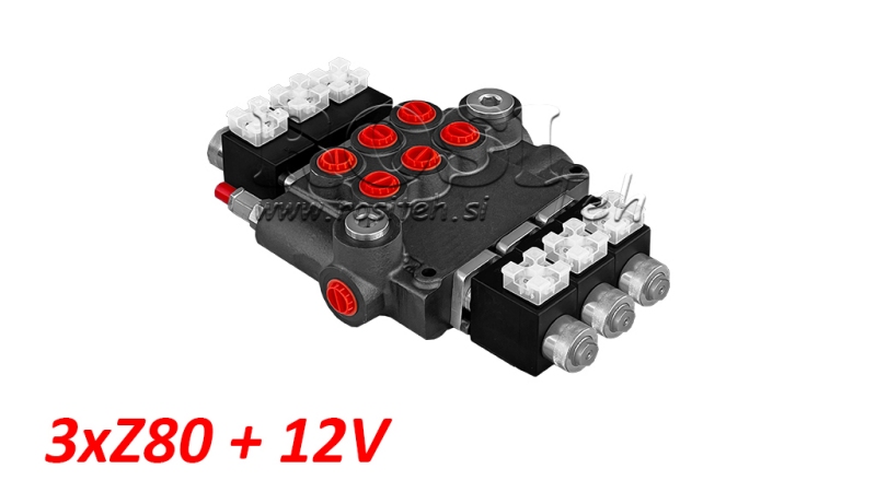 HIDRAVLIČNI VENTIL 3xZ80+12V DC