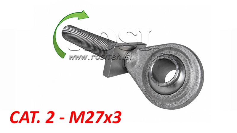 ZÁVITOVÝ HÁK KAT.2 PRO TŘETÍ BOD M27X3 PRAVÝ ZÁVIT
