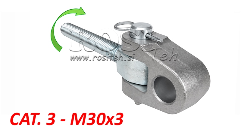 ZÁVITOVÝ HÁK SPECIÁLNÍ KAT.3 PRO TŘETÍ BOD M36X3