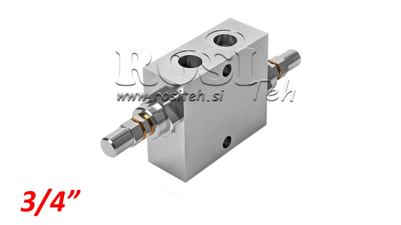 HYDRAULICKÝ REGULÁTOR TLAKU DVOJITÝ VAU 3/4 10-180 BAR
