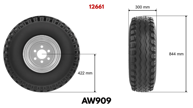 11,5/80-15,3 PNEUMATIKA AW909 (14 PR) S RÁFKEM 9,00 x 15,3