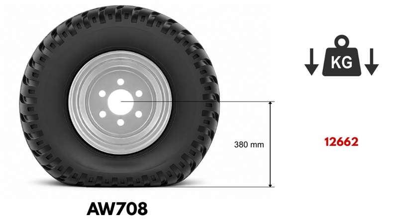 400/60-15,5 PNEUMATIKA AW708 (16 PR) S RÁFKEM 13,00 x 15,5