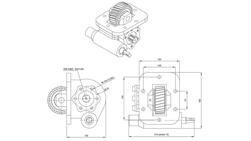 Dimensions OF HYDRAULIC PUMP - ISUZU HINO MECHANIC