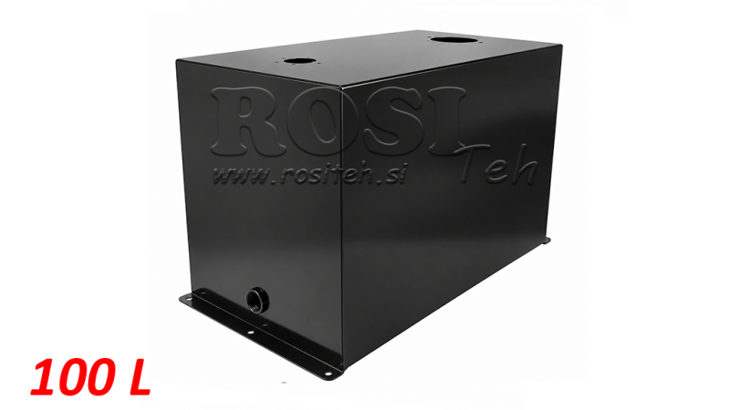 METALRESERVOIR 100 LITER KUBE 445X355X700MM FORBEREDELSE TIL RETURFILTER