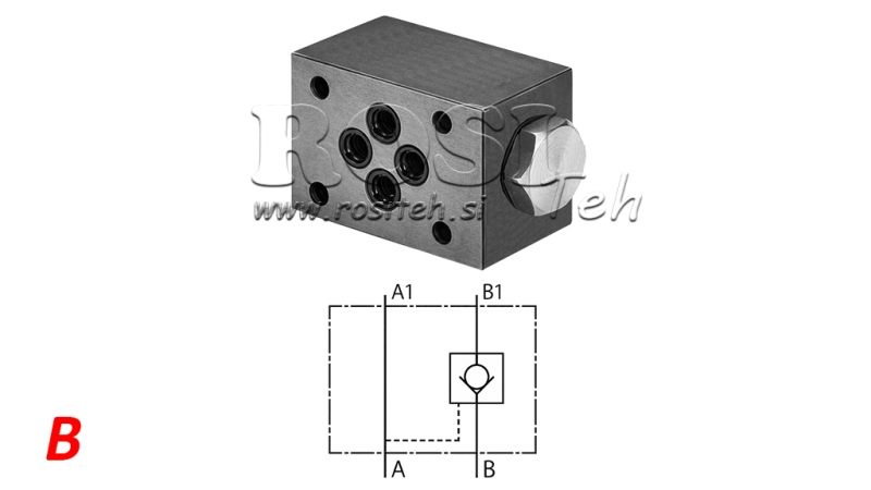 ZPĚTNÝ VENTIL CETOP 3 (B)