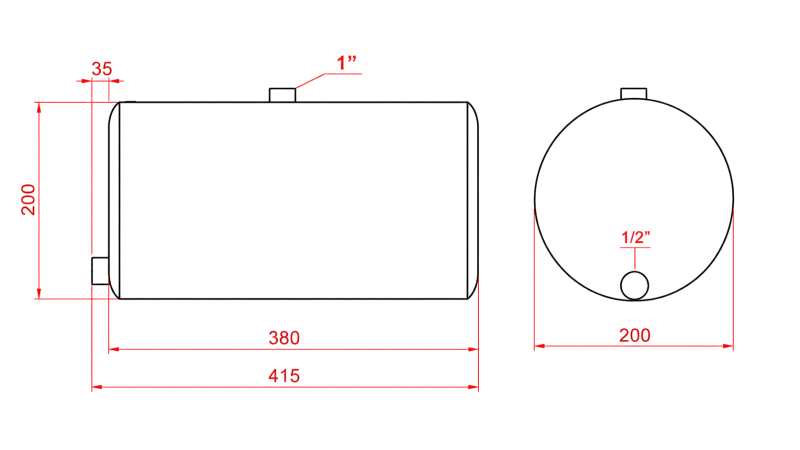 ÖLJY TANKKI PELTISESTÄ 11LIT FI200-380MM
