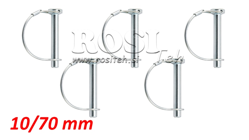 SADA BEZPEČNOSTNÍCH KLIPŮ PŮLKRUHOVÁ Φ 10/70 MM (5KS)