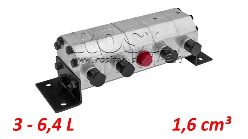 HYDRAULIC GEAR FLOW DIVIDER 4/1 (3-6.4 LIT - MAX. 240BAR) 1.6CC/SEG