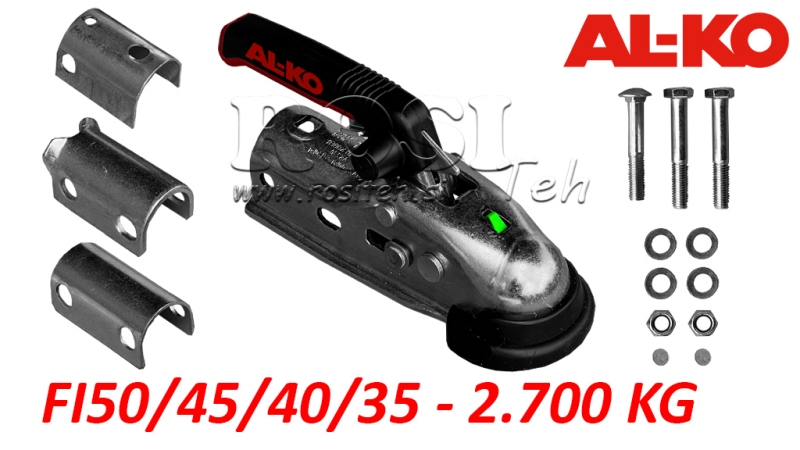 VLEČNA KLJUKA AL-KO AK-270 ZA AVTO PRIKOLICO OKROGLA FI35/40/45/50 2.700KG