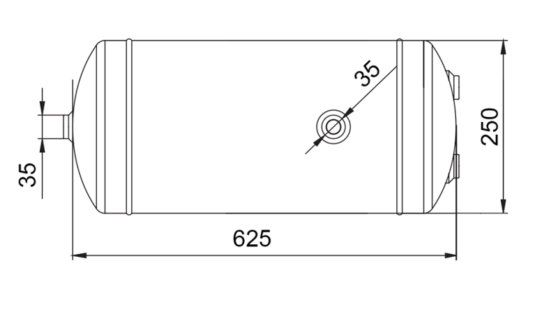 NÁDRŽ NA VZDUCHOVÉ BRZDY 30 LIT 625X250 ECO