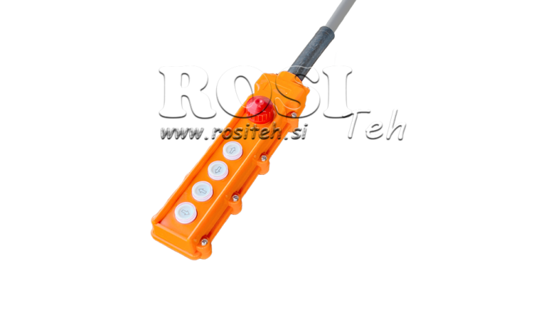 DÁLKOVÝ SPÍNAČ SET 4 TLAČÍTKA + NOUZOVÉ VYPNUTÍ V KRYTU S KABELEM