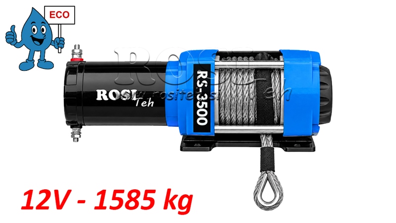 12 V ELEKTRICKÝ NAVIJÁK RS-3500 - 1585 kg - SYNTETICKÉ LANO - ECO