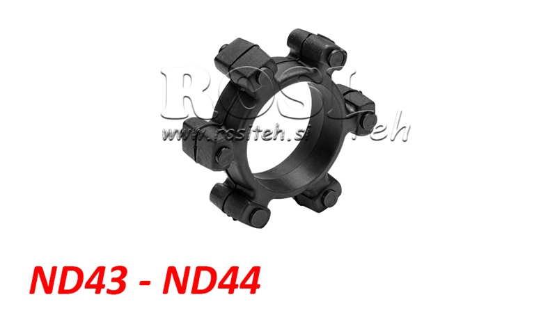 HVĚZDICOVÁ SPOJKA PRO PRYŽOVOU VLOŽKU ND43-ND44 (104mm)